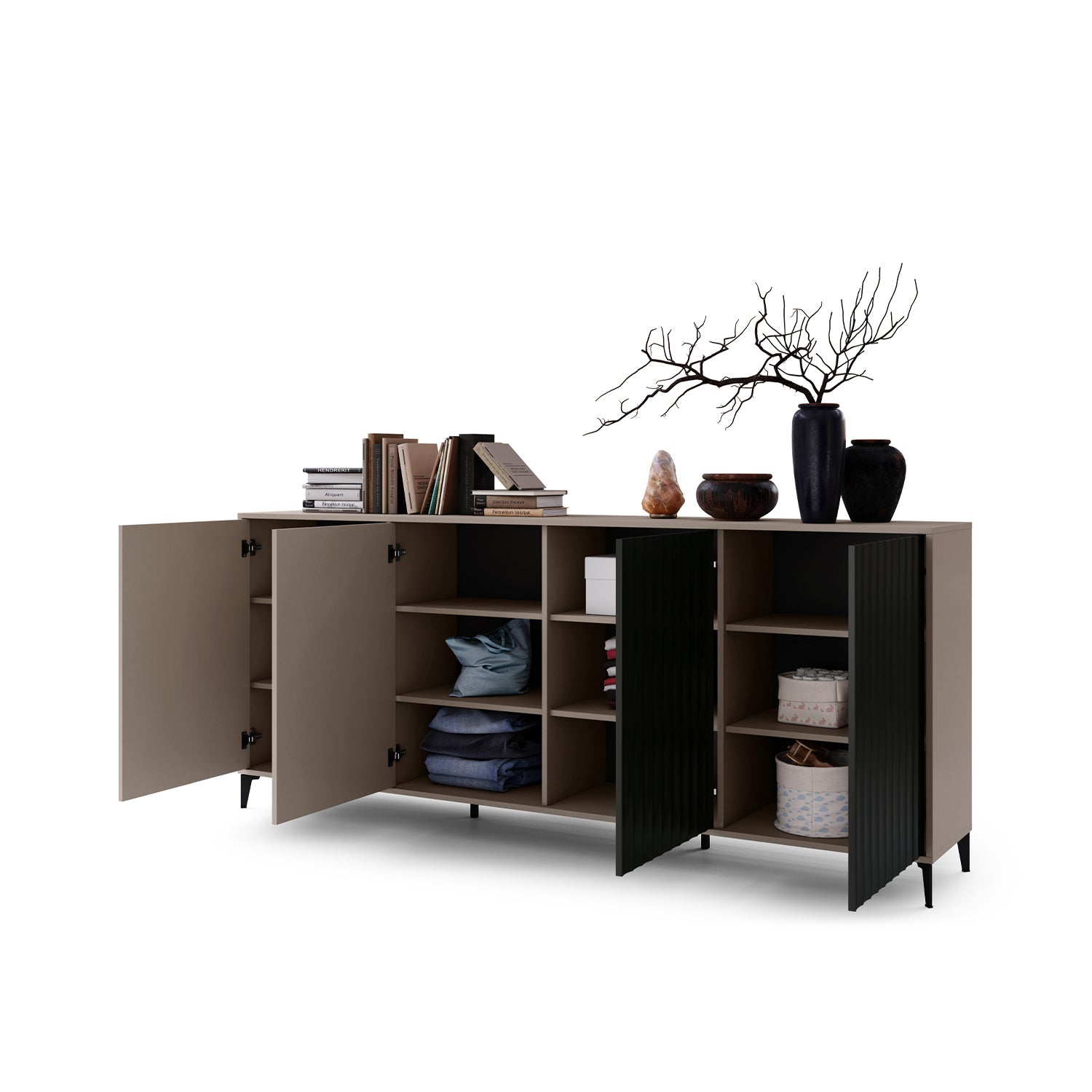 Rimini Wide Premium Sideboard with Textured Door