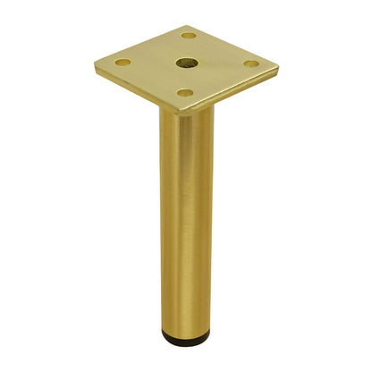 Set of 8 Round Legs for Bathroom Cabinets 15cm - Gold