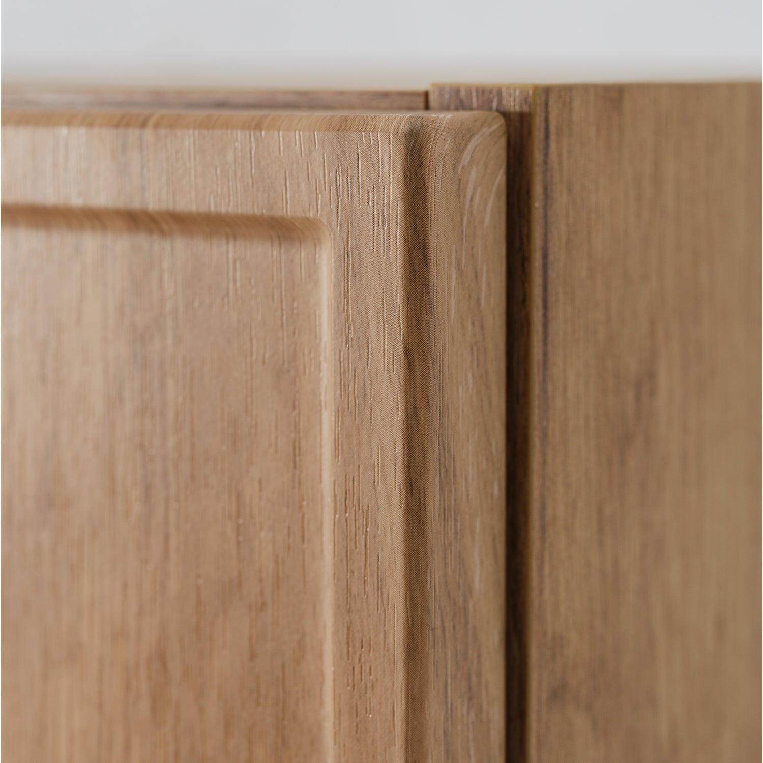 Simple Modern Minimal 2 Door Tall Bathroom Cabinet 136cm - Gold Craft Oak