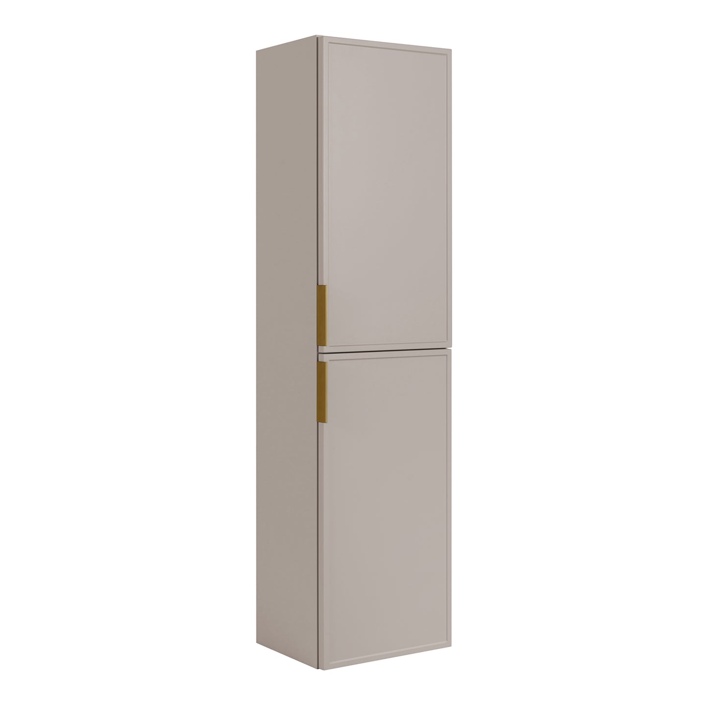 Simple Modern Minimal 2 Door Tall Bathroom Cabinet 136cm - Cashmere