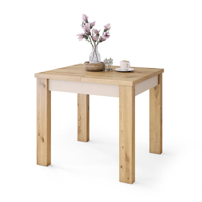 Fonte 85 Modern Extending Dining Table - Artisan Oak / Beige
