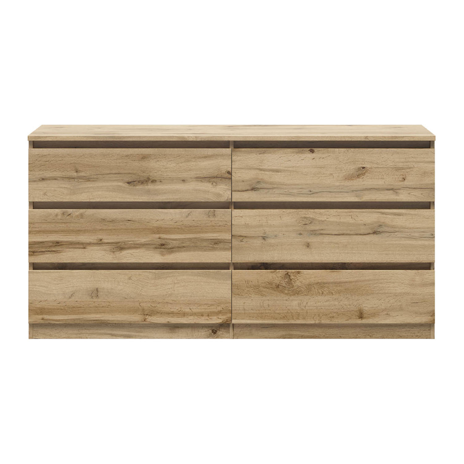 Exter Chest of Drawers 150 cm with 6 Drawers - Wotan Oak