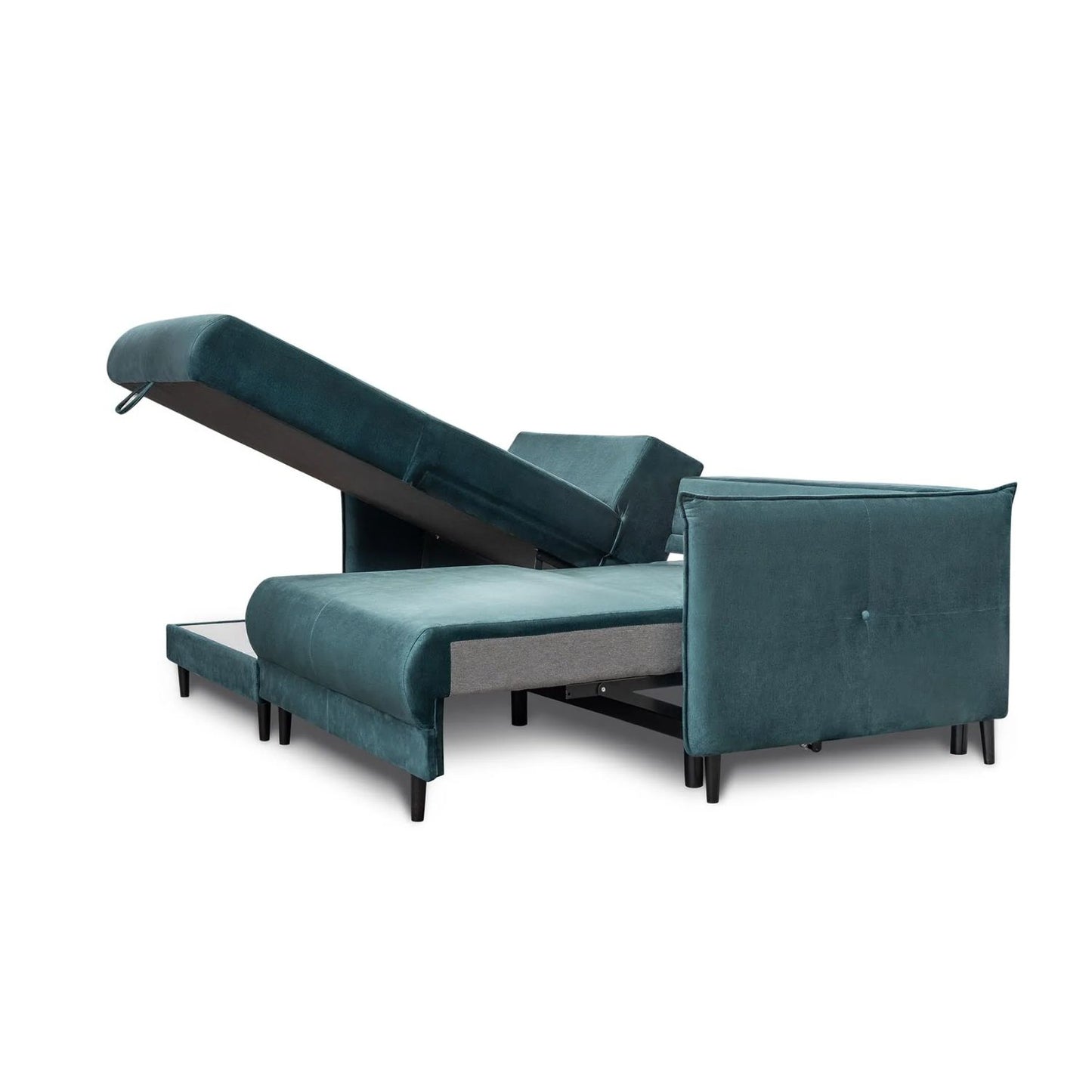 Haiti Corner Sofa Bed with Storage-Green