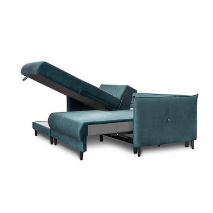 Haiti Corner Sofa Bed with Storage-Green