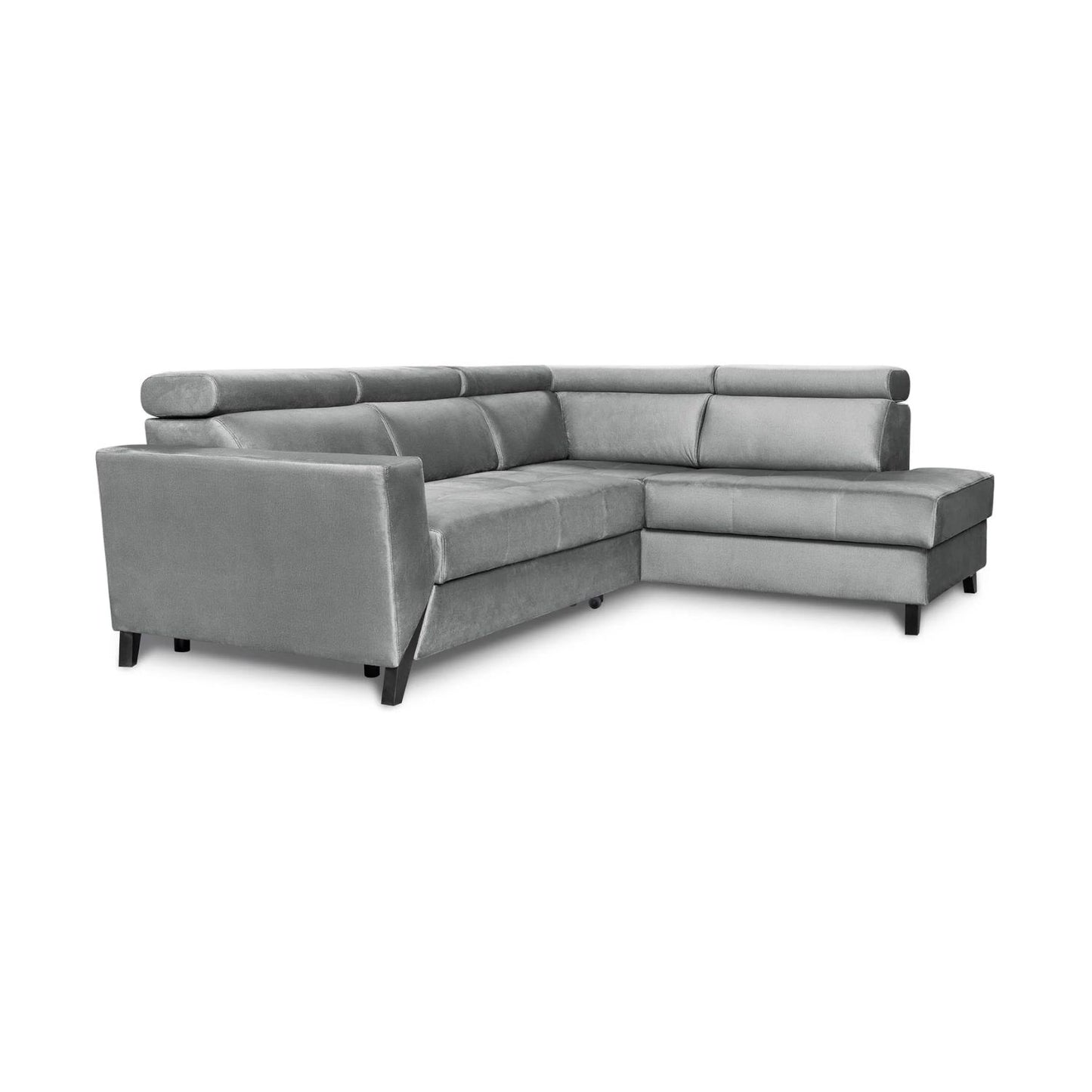 Salsa Corner Sofa Bed with Storage-Grey