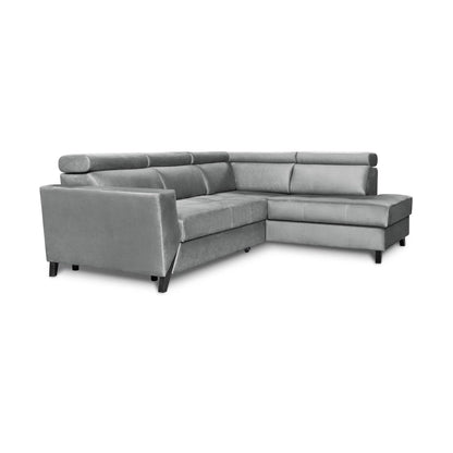 Salsa Corner Sofa Bed with Storage-Grey