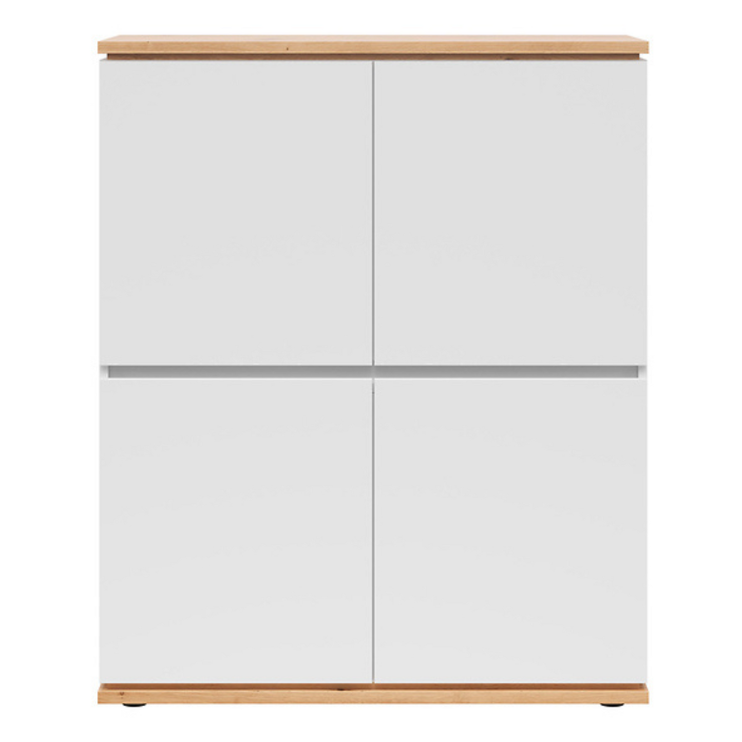 Yodi Cabinet 100cm with 4 Doors - White / Artisan Oak