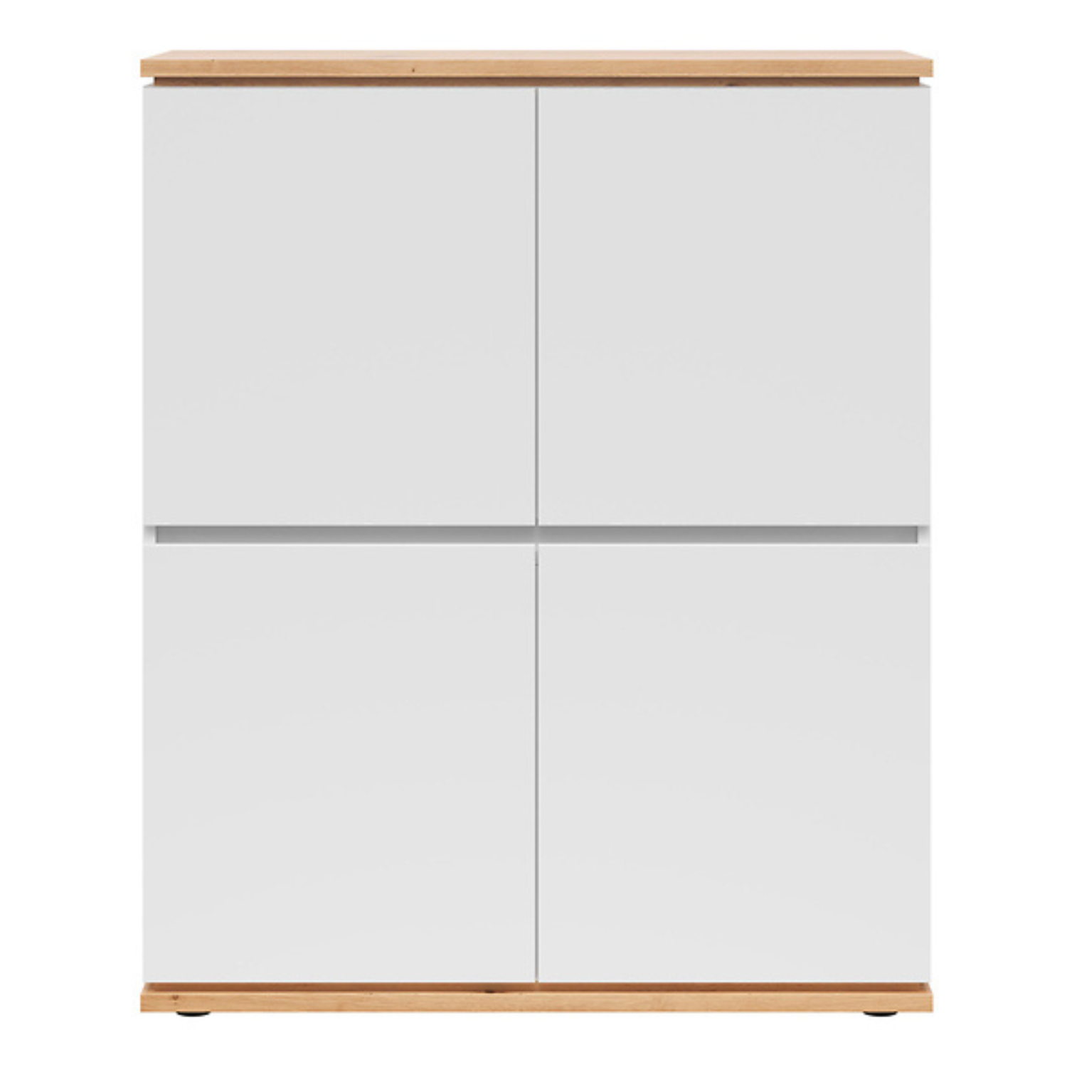 Yodi Cabinet 100cm with 4 Doors - White / Artisan Oak