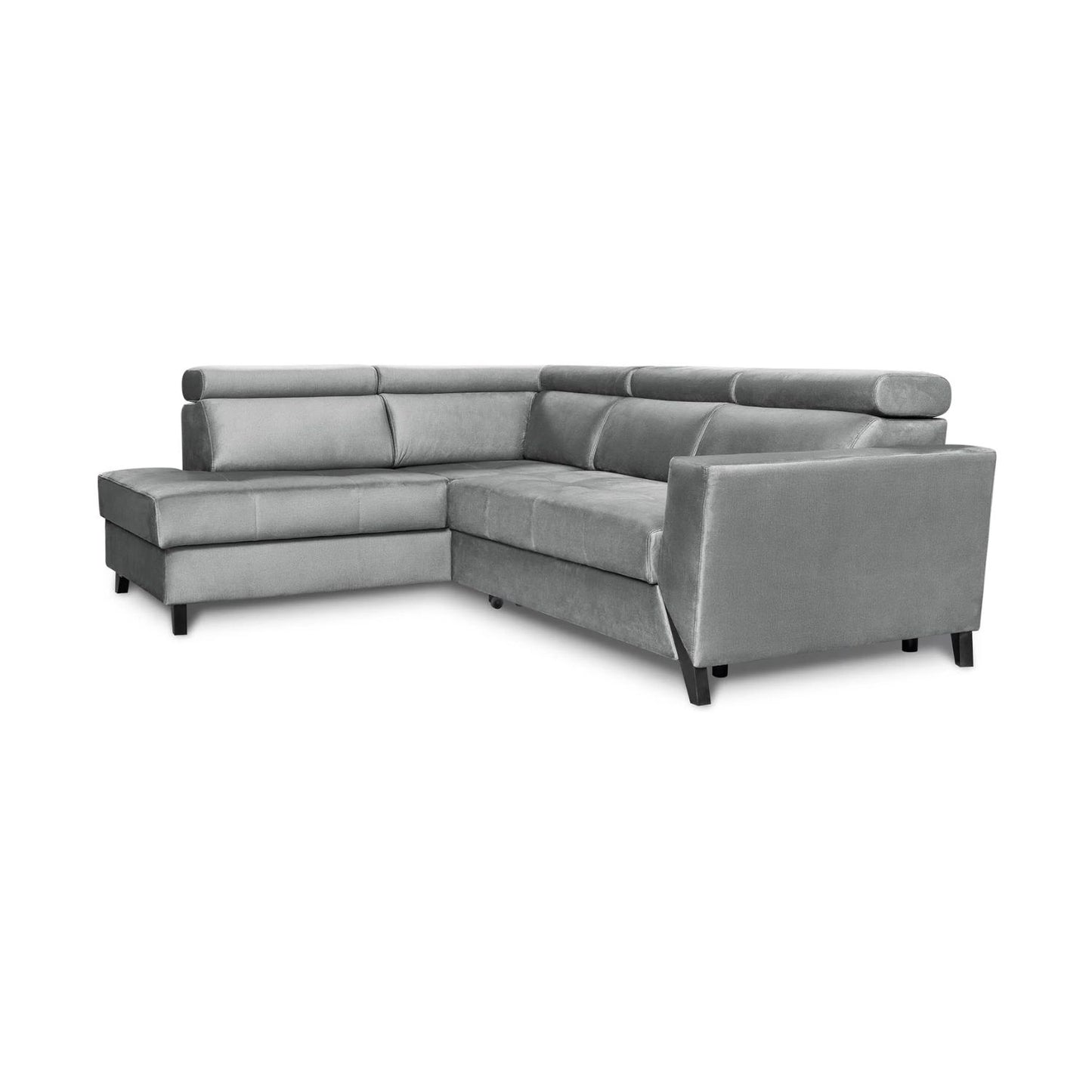 Salsa Corner Sofa Bed with Storage-Grey