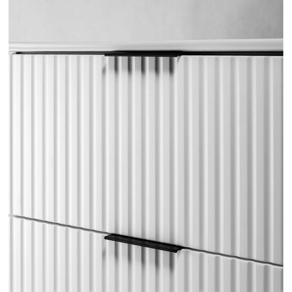 Flow 2 Drawer Bathroom Cabinet Vanity Unit with Worktop 60cm - White