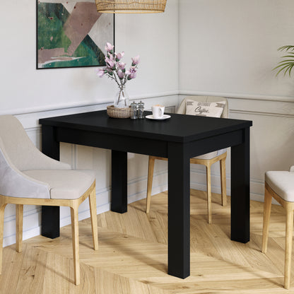 Fonte 110 Modern Extending Dining Table - Black Matt