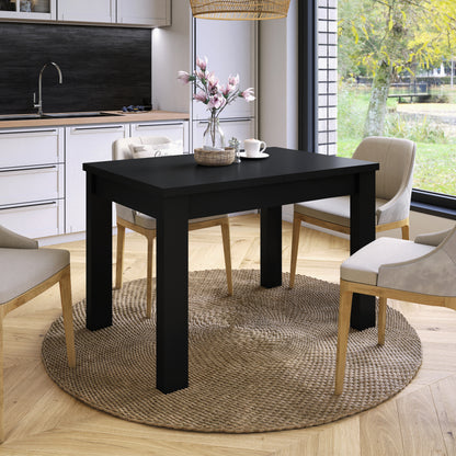 Fonte 110 Modern Extending Dining Table - Black Matt