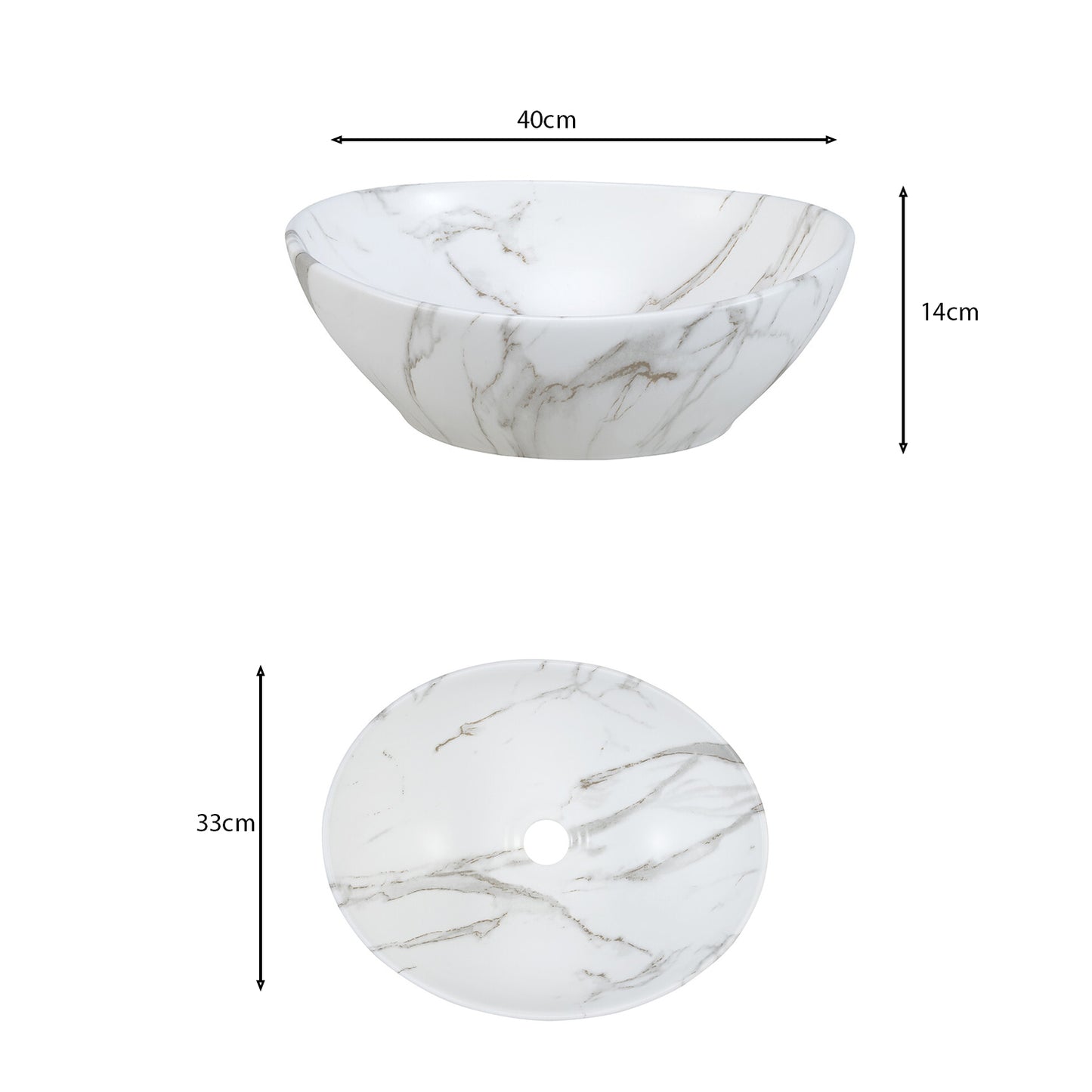 Fija Bathroom Cabinet Vanity 120 cm with Oval Basin - White