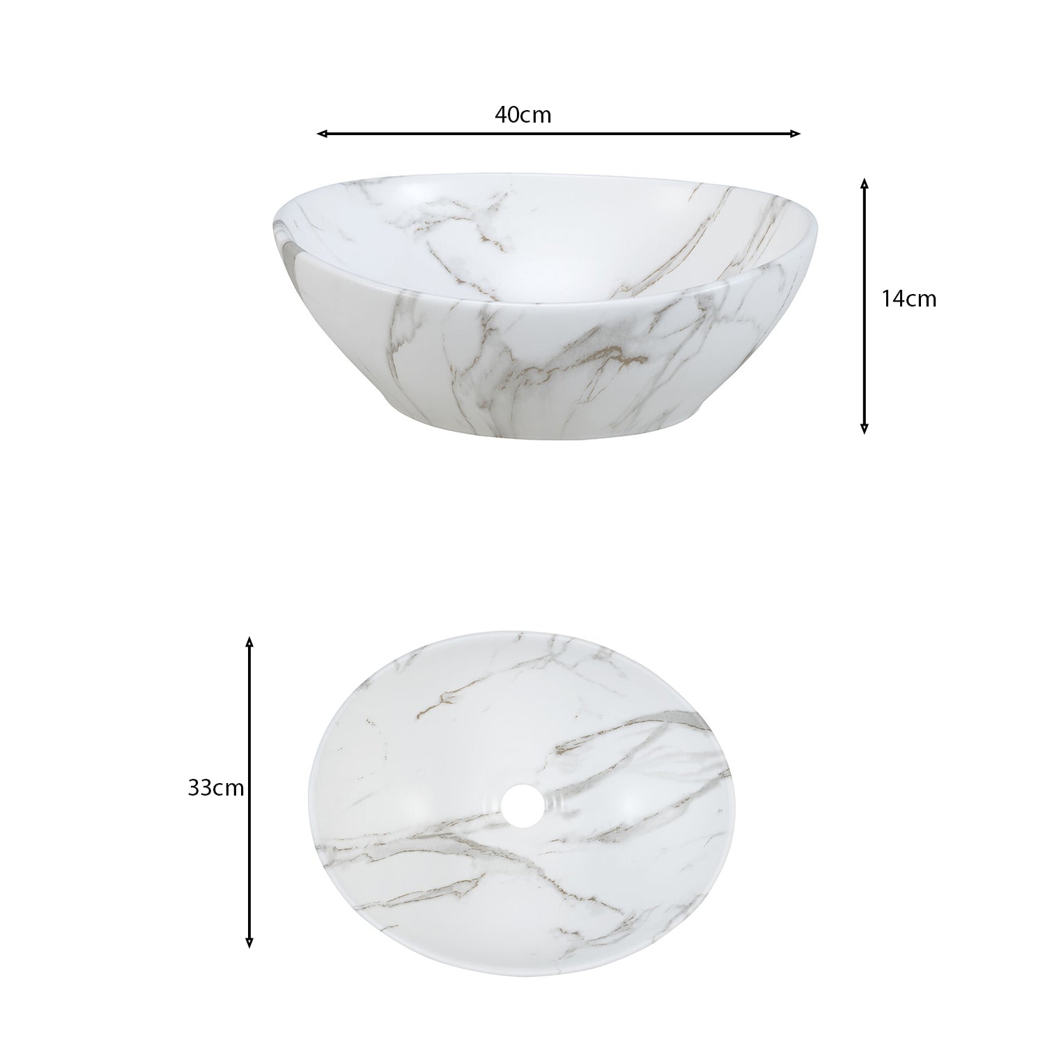 Fija Bathroom Cabinet Vanity Set 120 cm with Oval Basin and Tall Unit - White