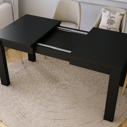 Fonte 110 Modern Extending Dining Table - Black Matt