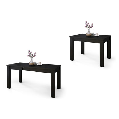 Fonte 110 Modern Extending Dining Table - Black Matt