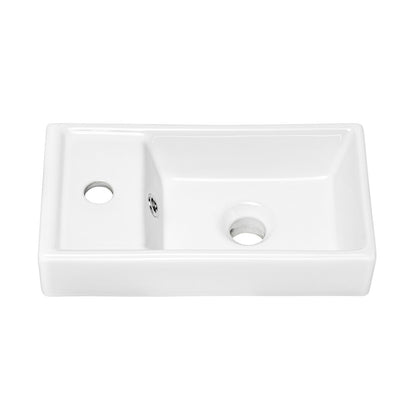 Agis Compact Bathroom Vanity 40cm Cabinet with Basin - Gold Craft Oak