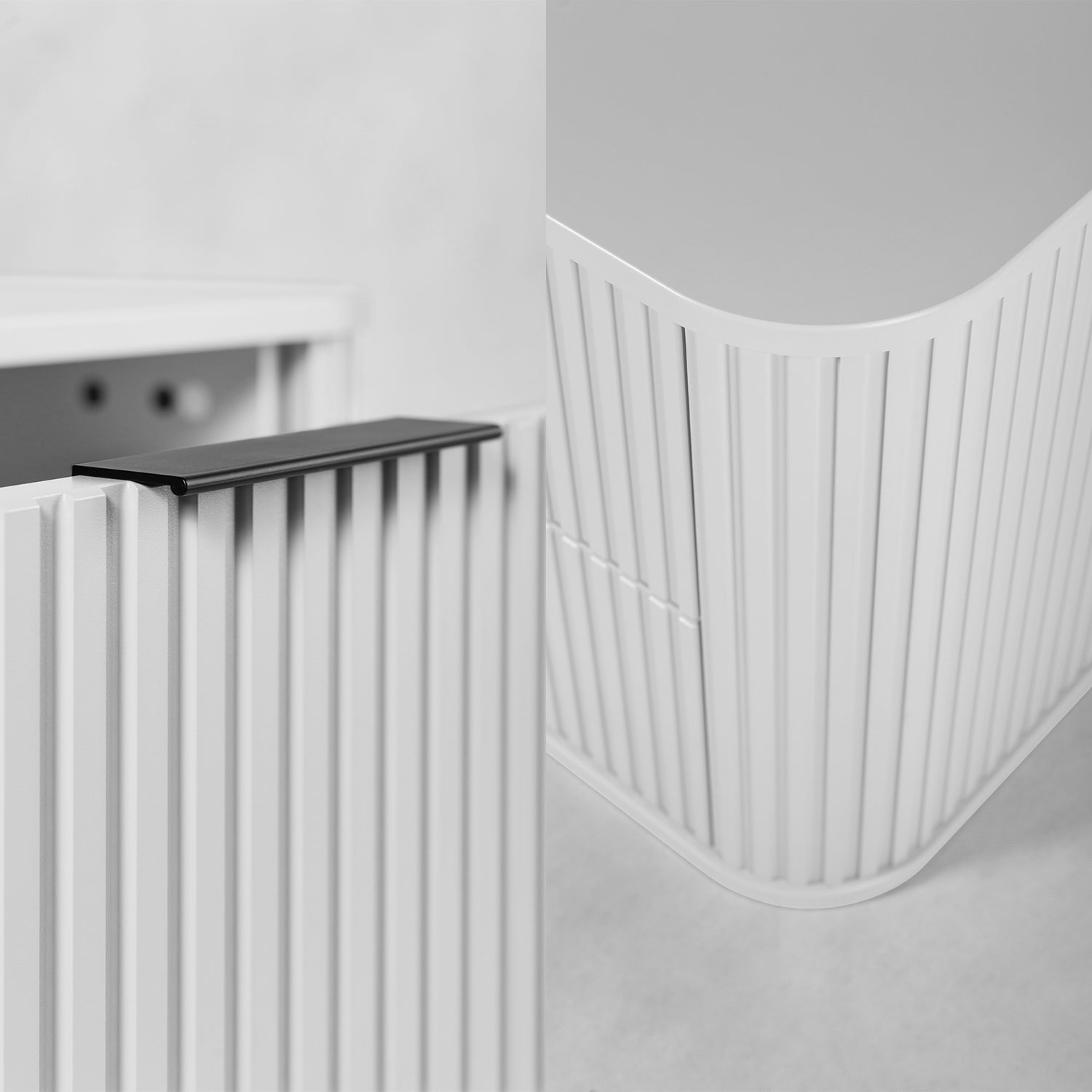 Elegance Glamour Style 2 Drawer Bathroom Wall Cabinet 100cm - White