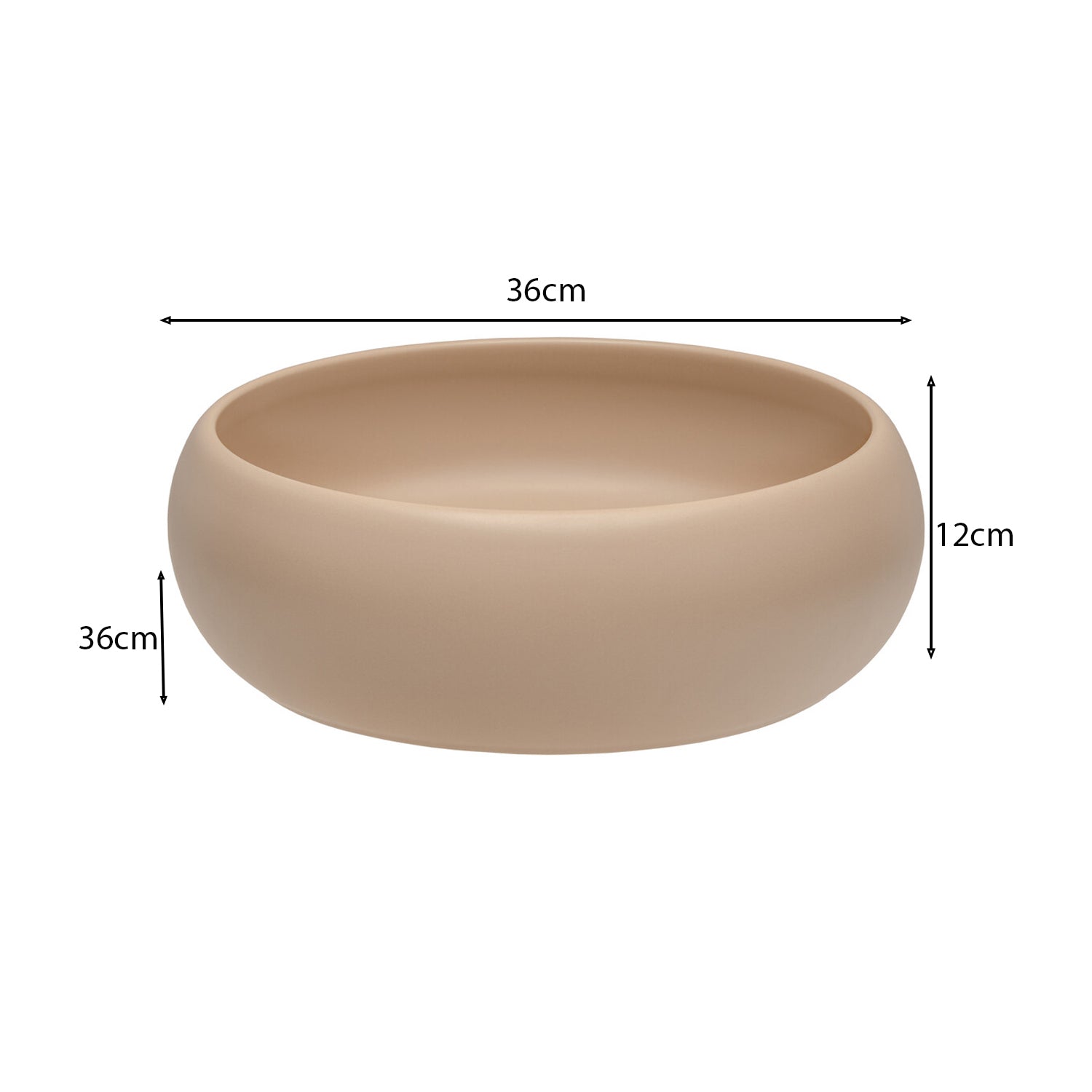 Noca Bathroom Cabinet with Drawers 50cm with White Worktop and Countertop Basin – Cashmere