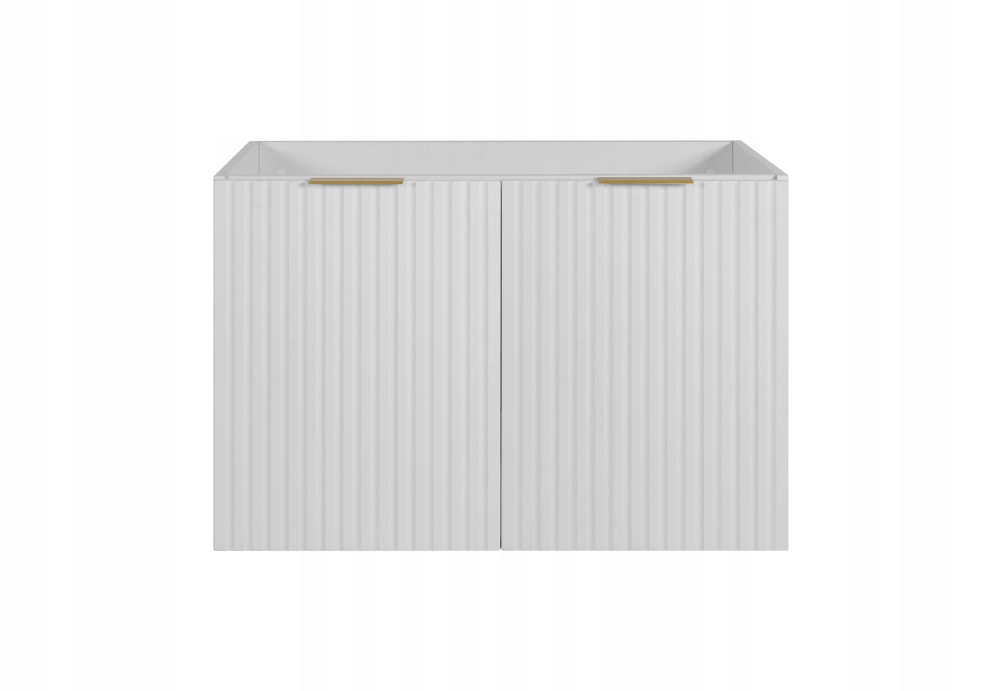 Flow Wall-Mounted 2 Door Bathroom Vanity Cabinet with Basin 80cm - White