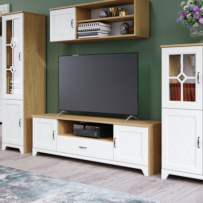 Provenza 2 Door 1 Drawer TV Unit with Storage Rustic Style