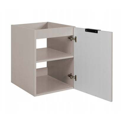 Flow 1 Door Fluted Bathroom Vanity Cabinet with Worktop 40cm - Cashmere