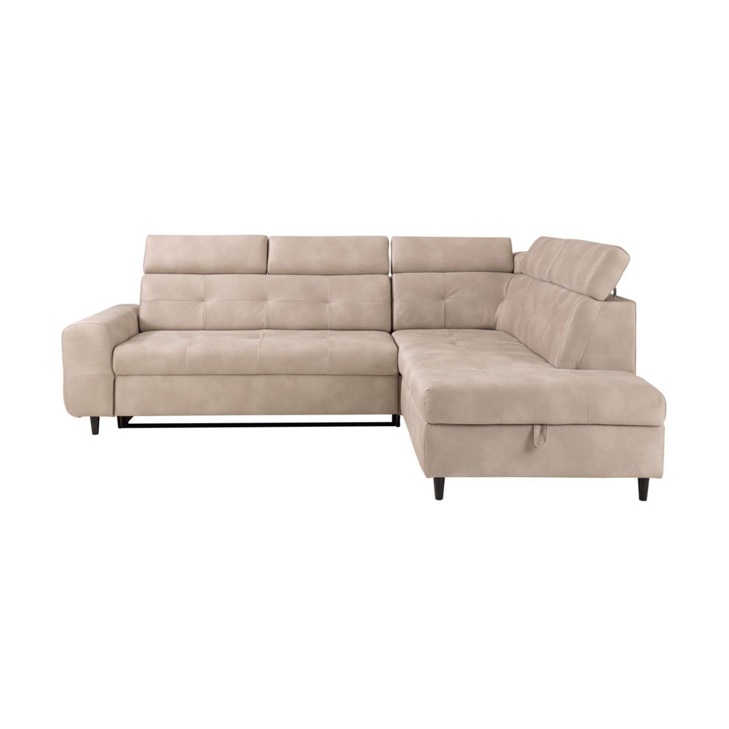 Matras Corner Sofa Bed with Storage- Beige