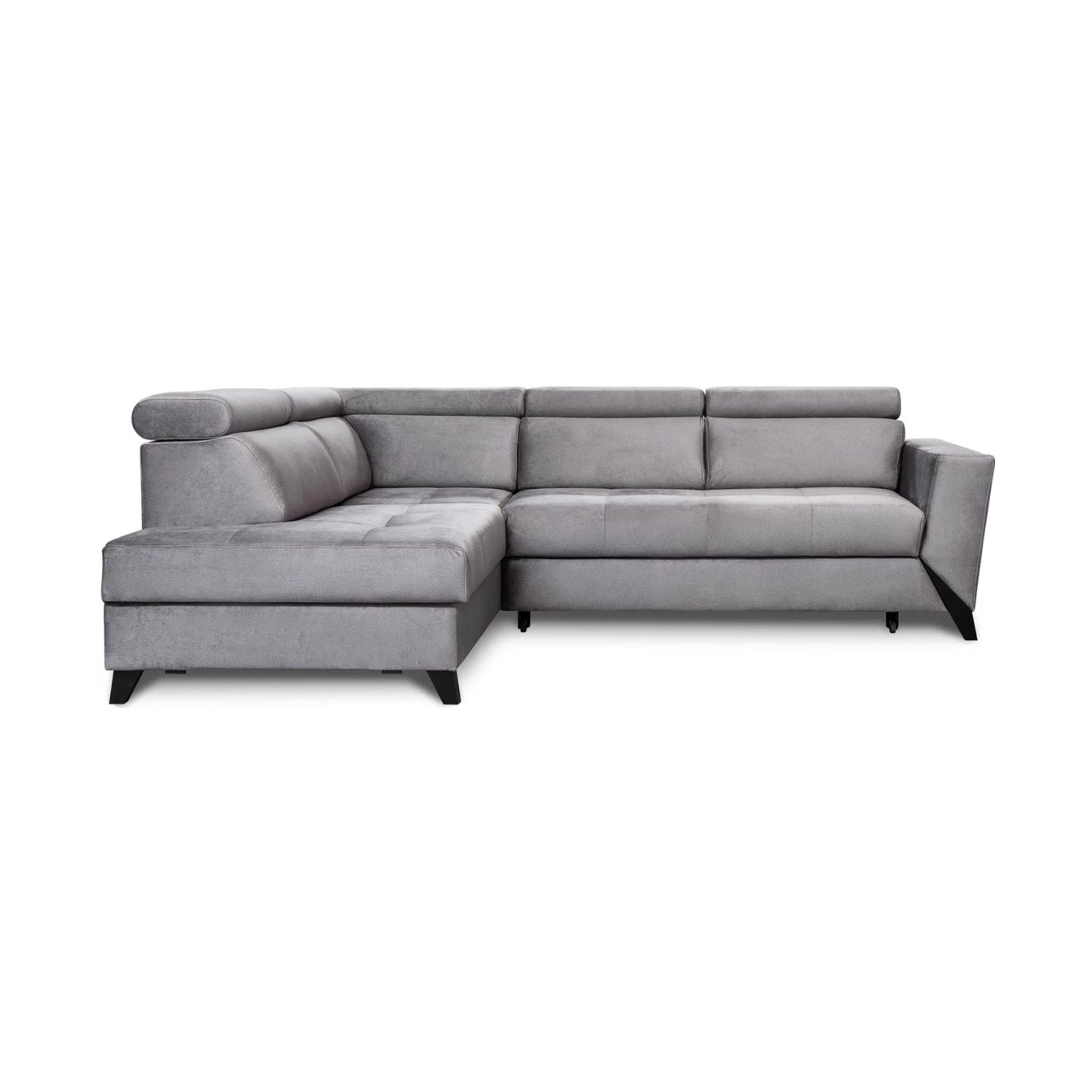 Salsa Corner Sofa Bed with Storage-Grey