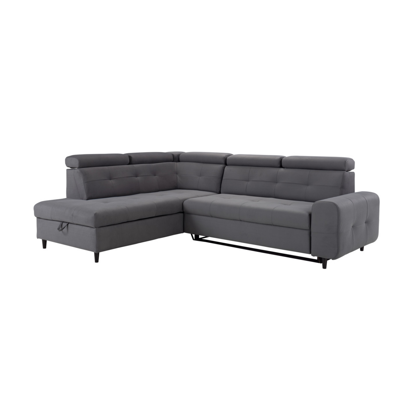 Matras Corner Sofa Bed with Storage- Dark Grey