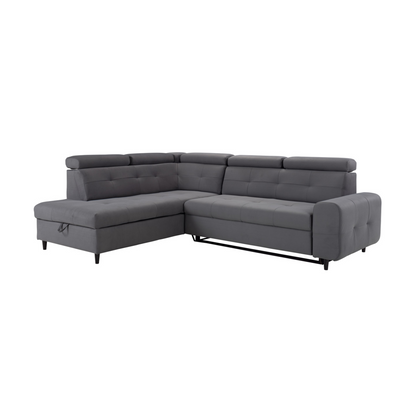 Matras Corner Sofa Bed with Storage- Dark Grey