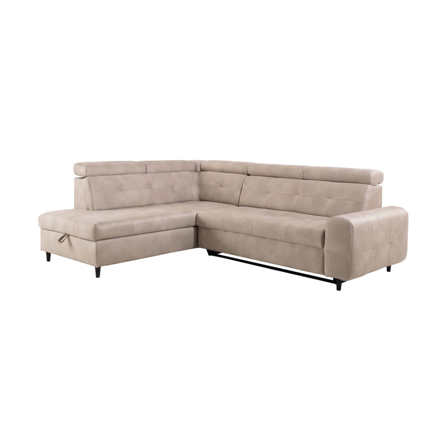 Matras Corner Sofa Bed with Storage- Beige