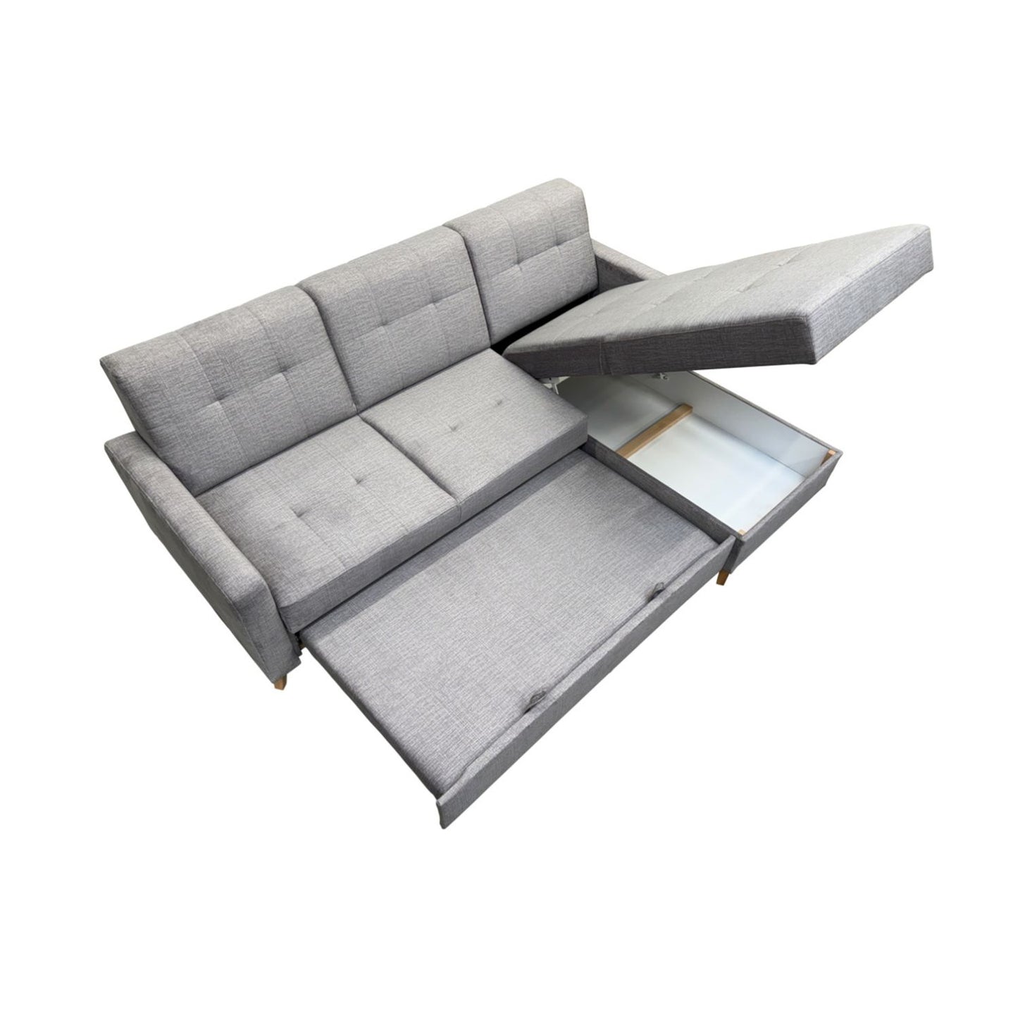 Lars Universal Corner Sofa with Storage- Grey
