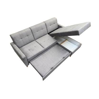 Lars Universal Corner Sofa with Storage- Grey