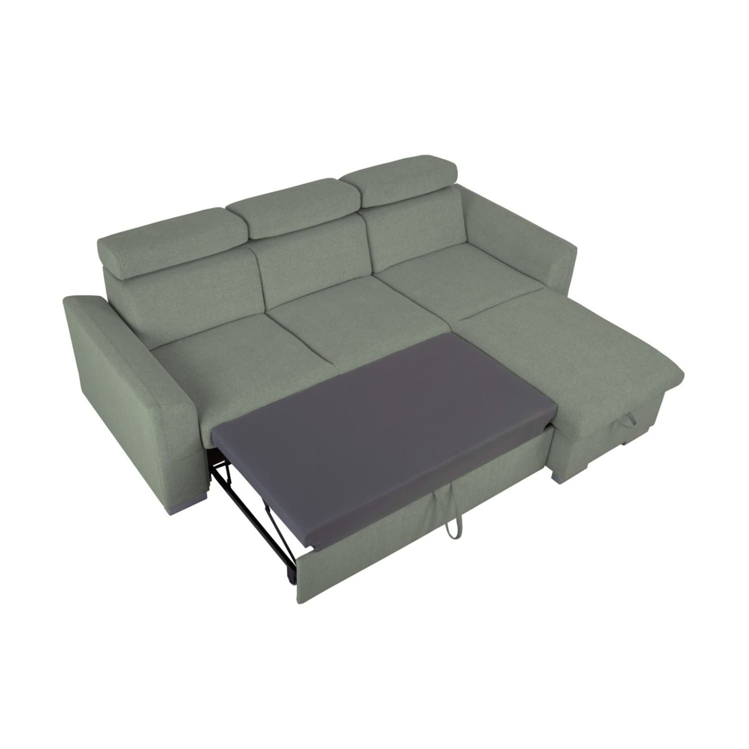 Evia Universal Corner Sofa with Storage- Green