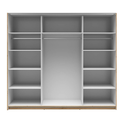 Exter 2 Door Sliding 220cm Wardrobe - Wotan Oak