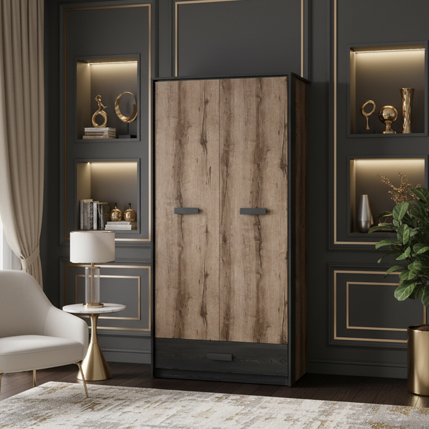 Kassel 2 Door Wardrobe with Drawer