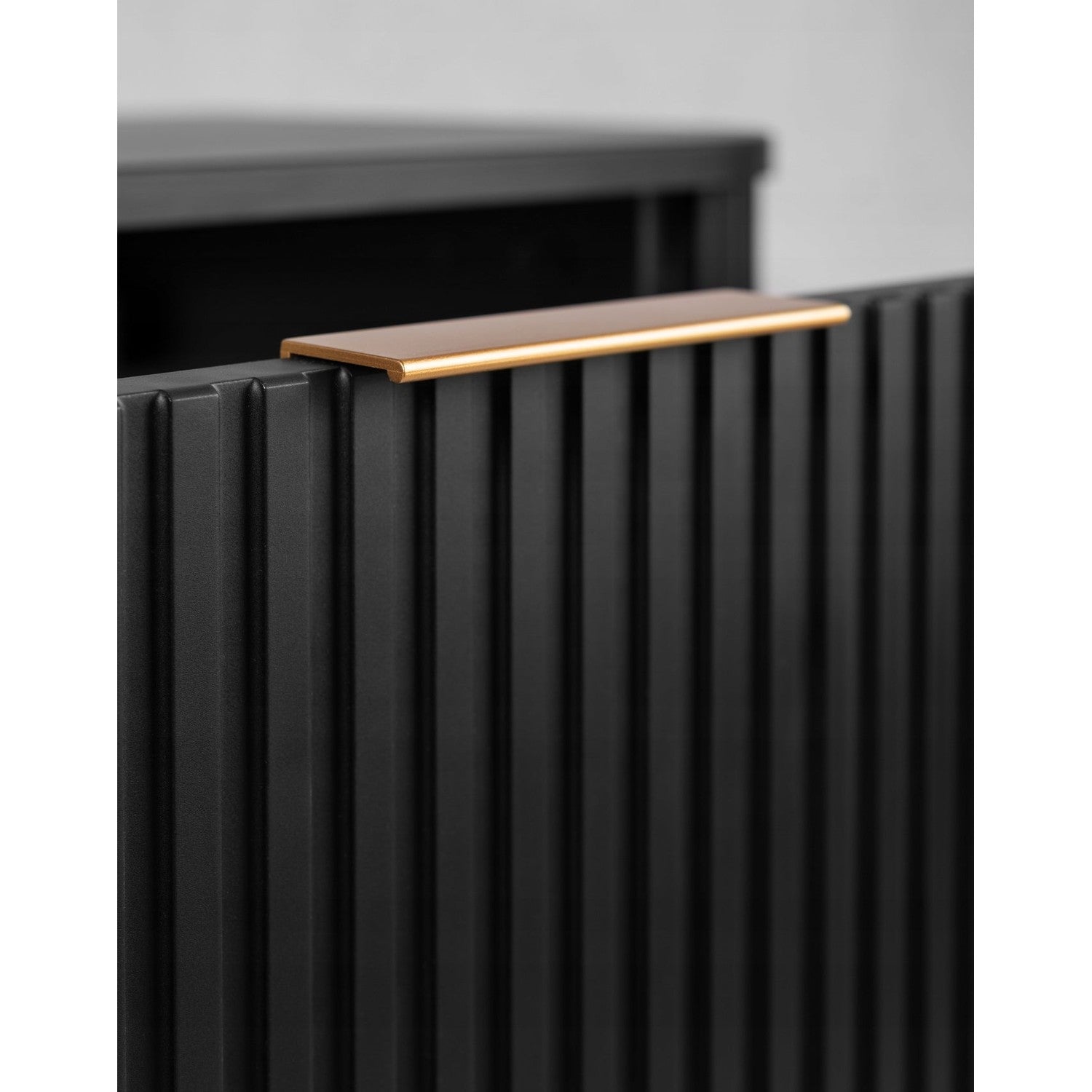 Elegance Glamour Style 2 Drawer Bathroom Wall Cabinet 120cm - Black