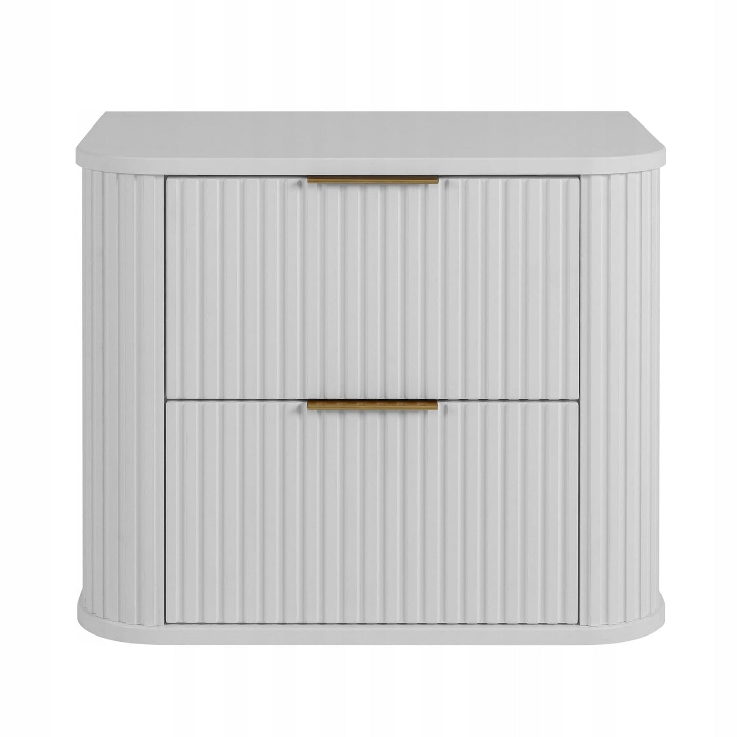 Elegance Glamour Style 2 Drawer Bathroom Wall Vanity Cabinet 60cm - White