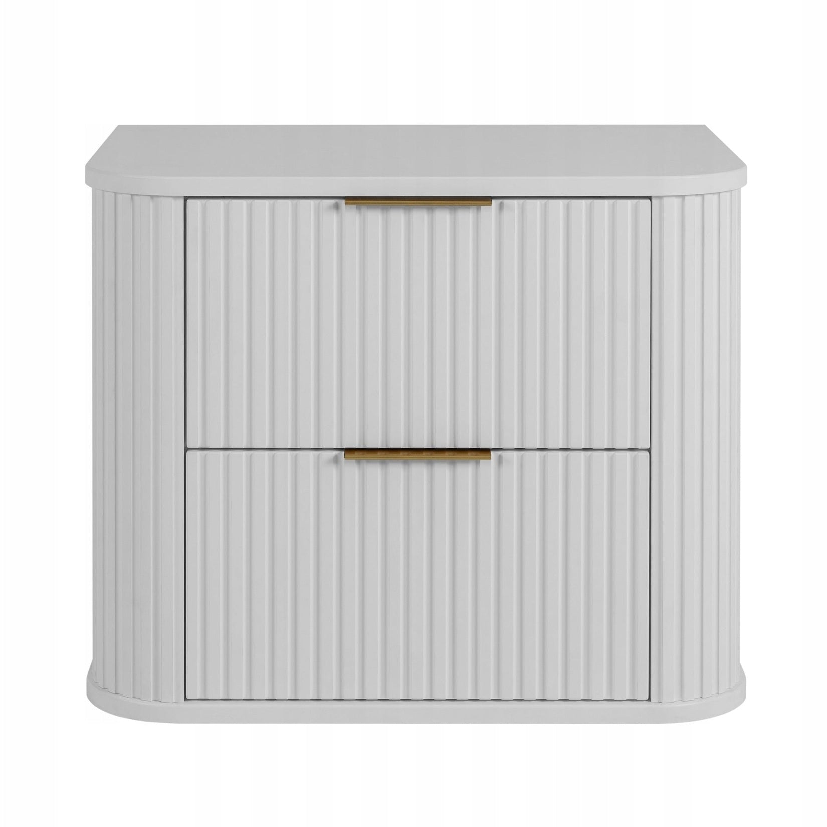 Elegance Glamour Style 2 Drawer Bathroom Wall Vanity Cabinet 60cm - White