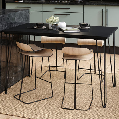 Hairpin S-120 Modern Dining Table - Black Matt