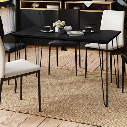 Hairpin S-120 Modern Dining Table - Black Matt