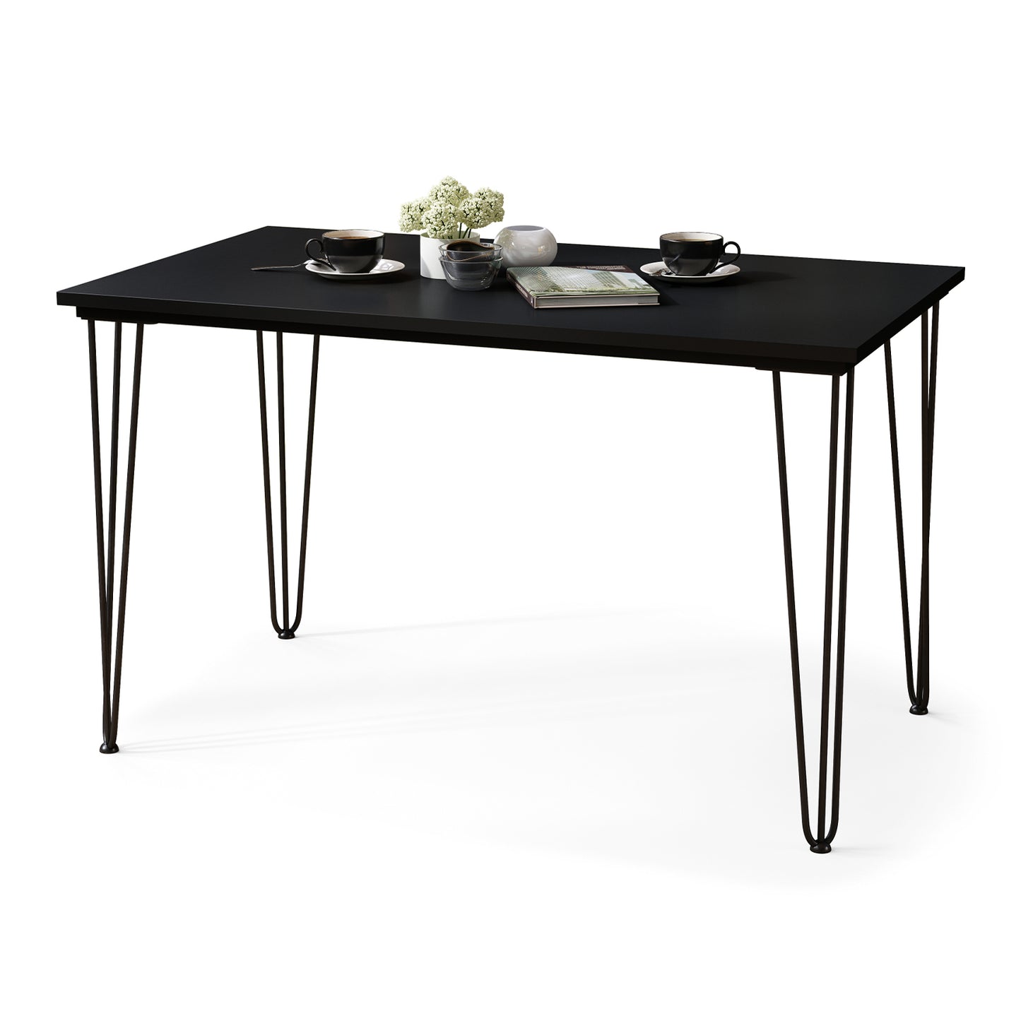 Hairpin S-120 Modern Dining Table - Black Matt