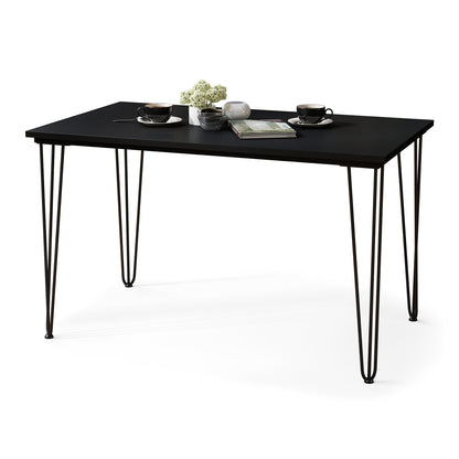 Hairpin S-120 Modern Dining Table - Black Matt