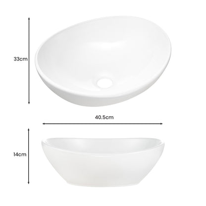 Viva 60cm Bathroom Cabinet with Oval Basin - Cashmere