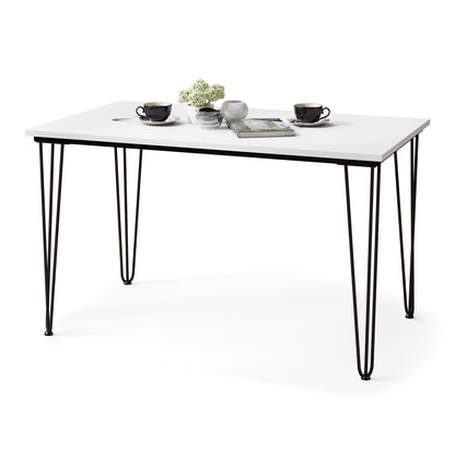 Hairpin S-120 Modern Dining Table - White Matt