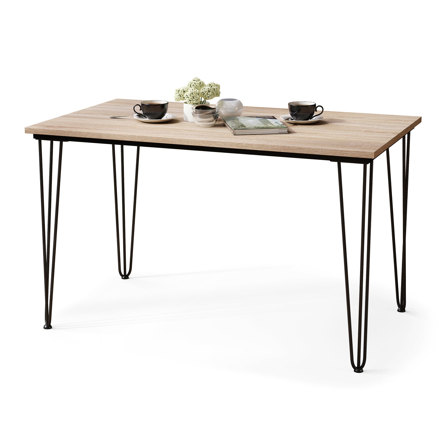 Hairpin S-120 Modern Dining Table - Sonoma Oak
