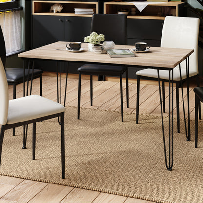 Hairpin S-120 Modern Dining Table - Sonoma Oak
