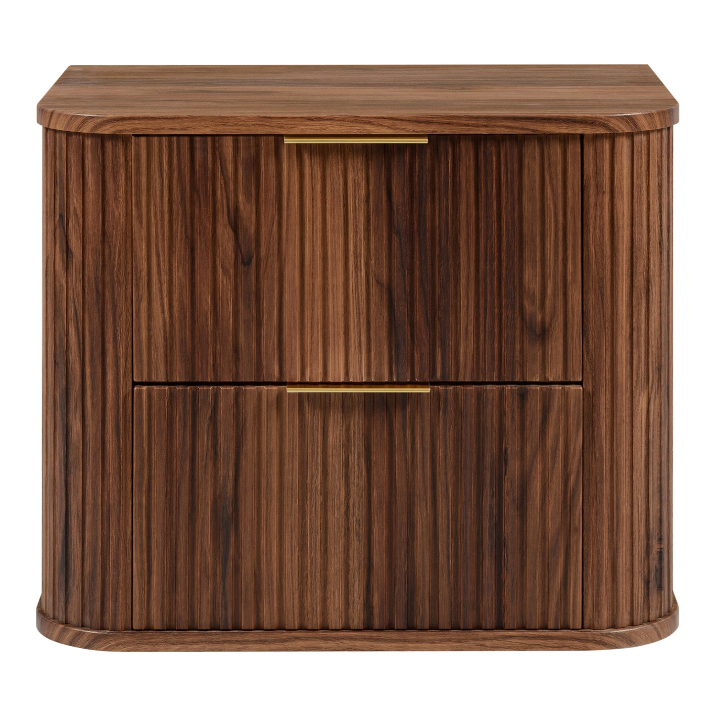 Elegance Glamour Style 2 Drawer Bathroom Vanity Cabinet 60cm - Walnut