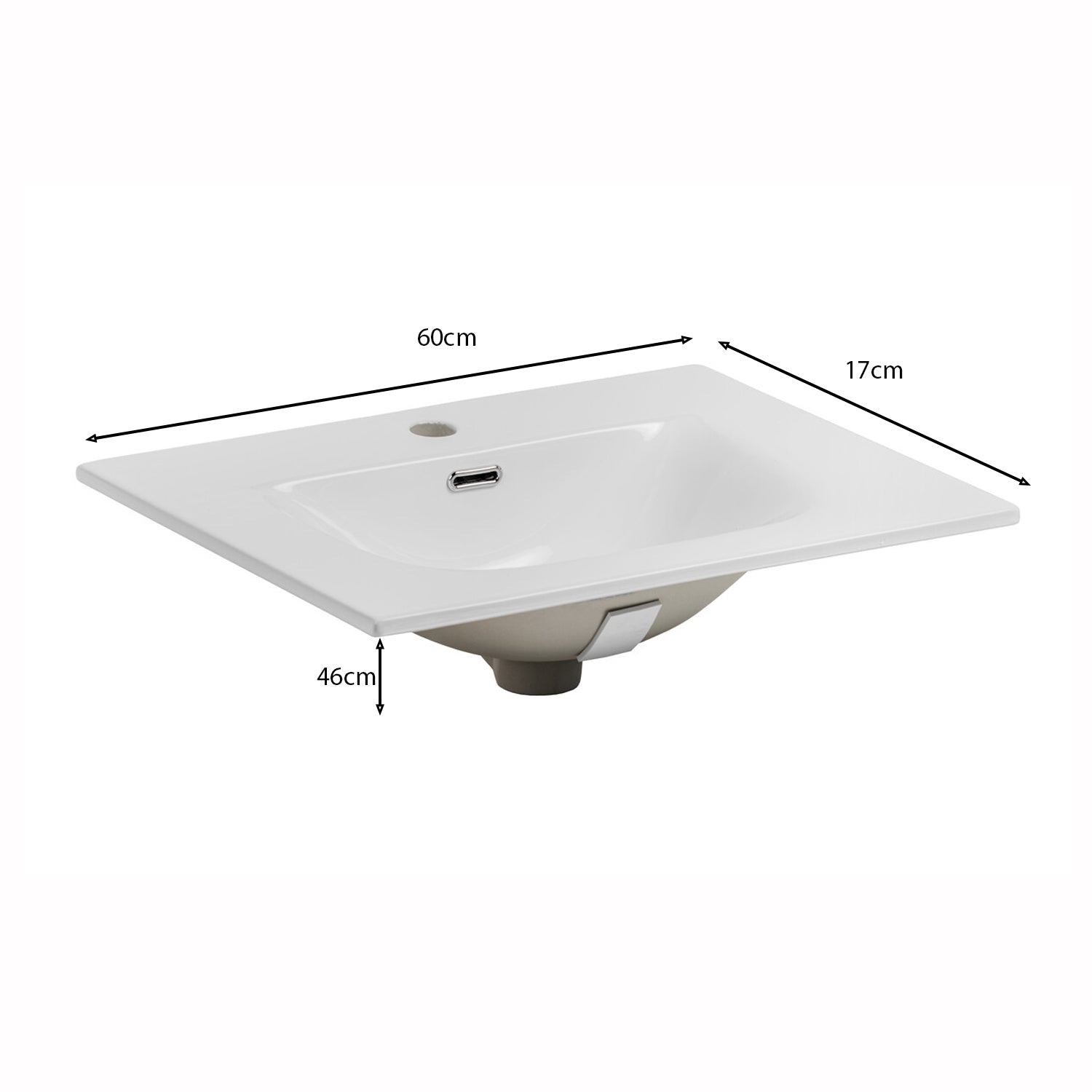 Talia Casella Bathroom Cabinet Vanity Set 60 cm with Basin and tall Unit - Casella Oak