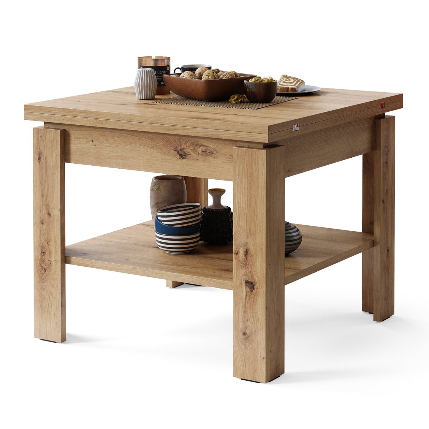 Leo Modern Extending Coffee Table - Artisan Oak